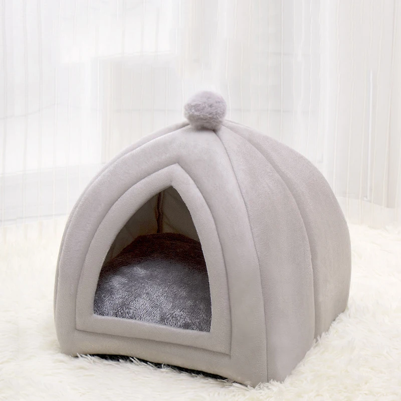 Cute Cat Bed Pet House Kitten Lounger Cushion Small Dog Tent Mat Washable Puppy Basket Cave Mat 1005007053846374