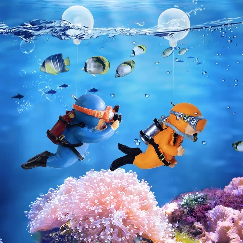 Fish Tank Decorations Aquarium Accessories Floating Diver Aquarium Ornaments Small Floating Ball 1005007054151736
