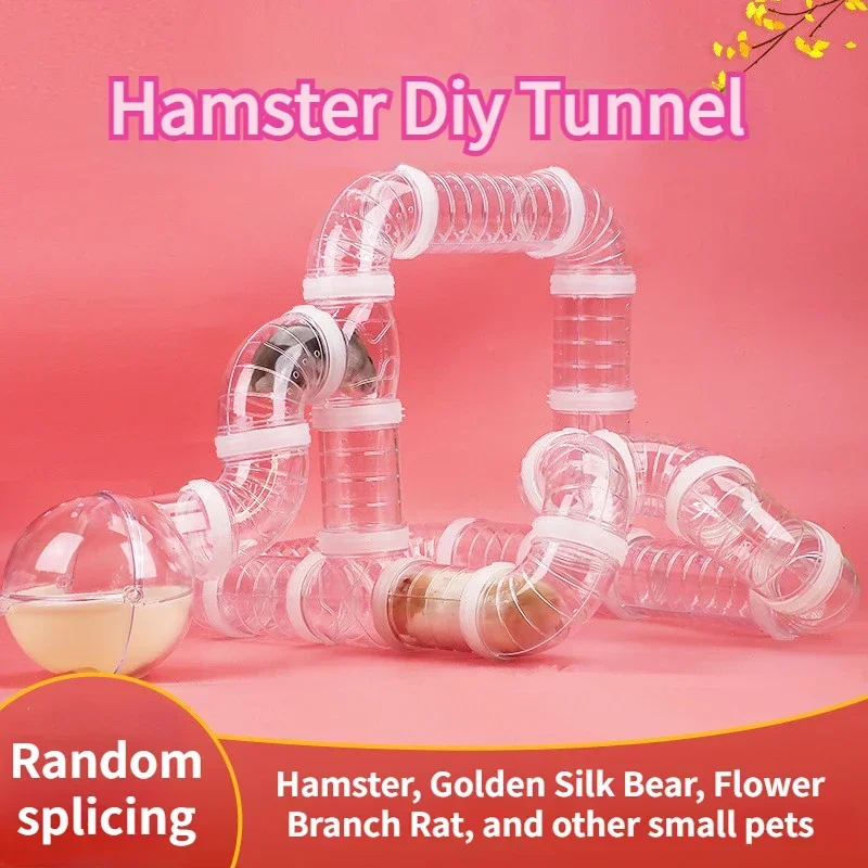 Hamster Toy Maze DIY Remodeled Cage External Tubes Tunnel Set Sports U Pipe Hamster Accessories 1005007070642133