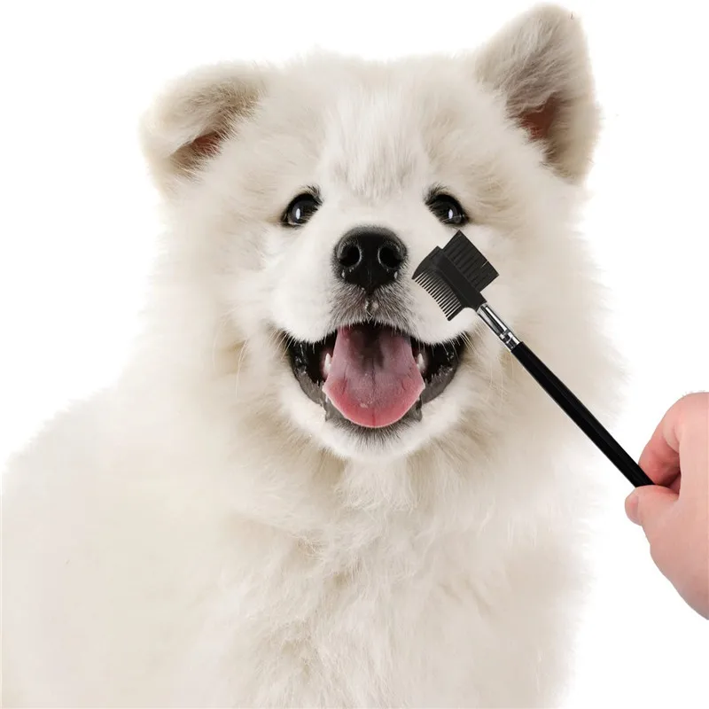Pet Eye Comb Brush Pet Tear Stain Remover Comb Double-Sided Eye Grooming Brush Removing Crust Mucus 1005007073852782