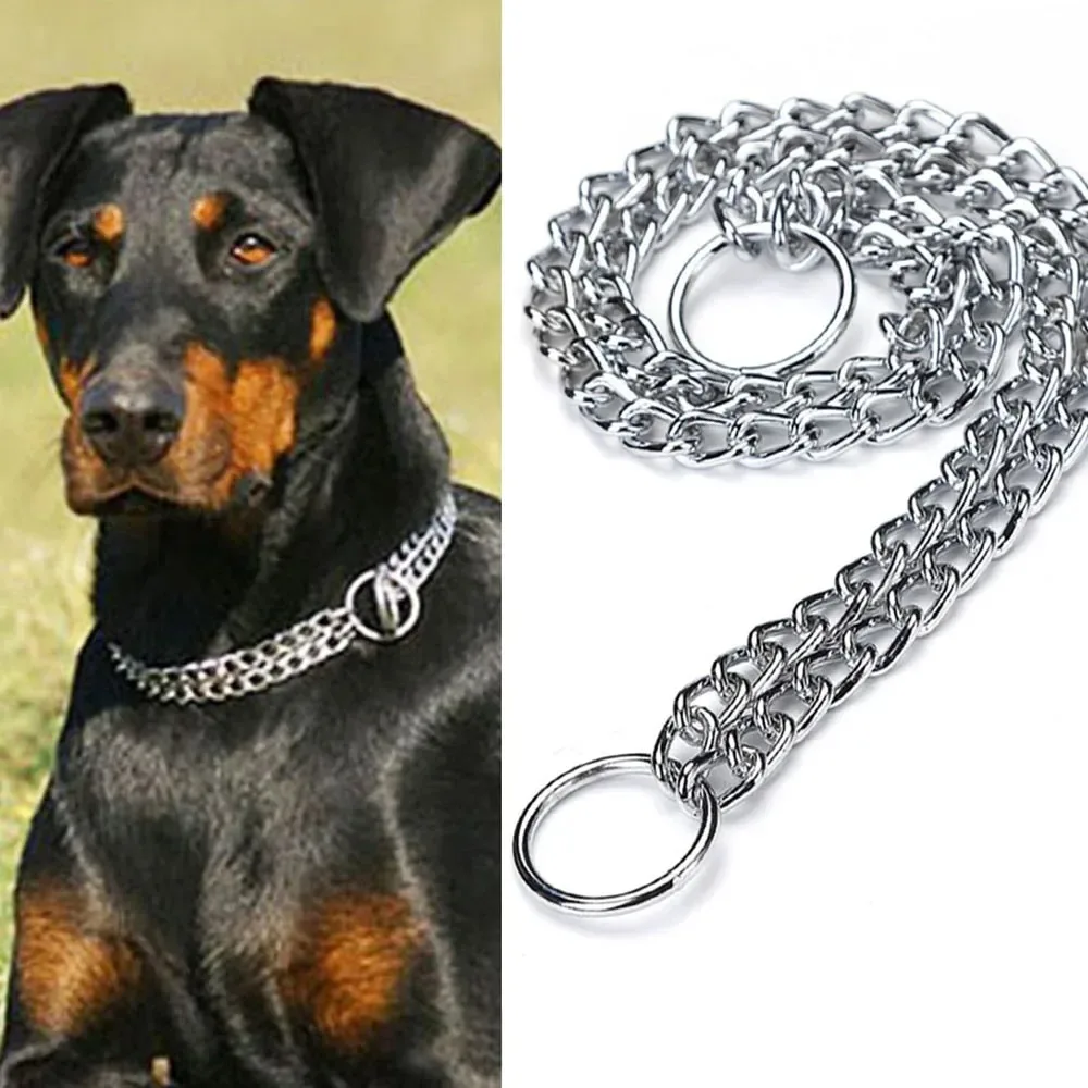 Slip P Chain Dog Choke Collar for Small Medium Large Dogs Heavy Duty Titan Training Collars 2 Row 1005007087824051