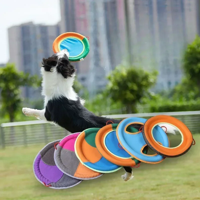 Pet Flying Discs Toys Linen Small Medium Large Dog Darts Tug UFO Training Interactive Toy Puppy 1005007099090991