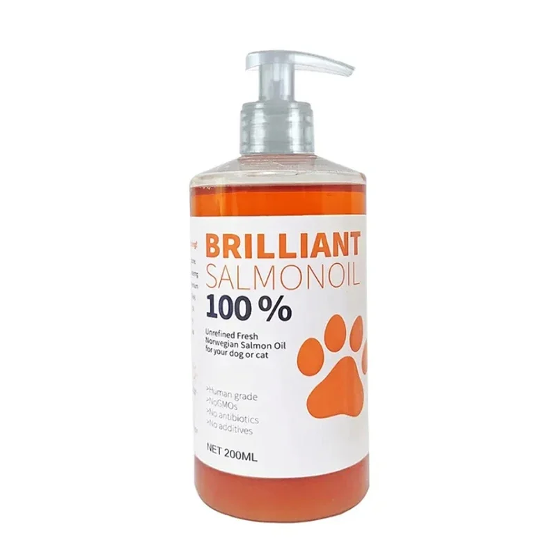 8 fl oz 200ML PET BRILLIANT SALMON OIL Natural No Chemical Treatment 21 Omega Fatty Acids 1005007100538839