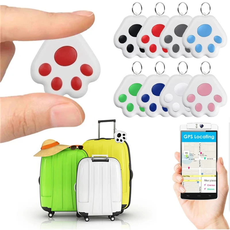 Dog Paw Shape GPS Tracker Anti-Lost Alarm Wireless Bluetooth Locator Tracer For Pet Dog Cat Kids 1005007118482089