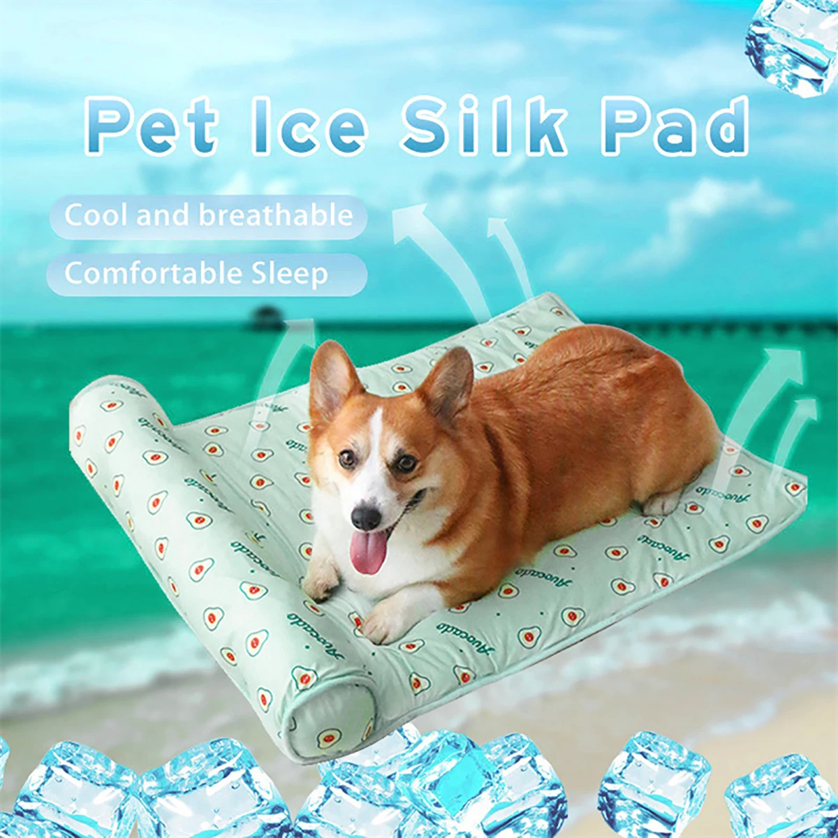 Summer Dog Cooling Mat Pet Ice Pads Cat Breathable Blanket Cat Washable Sofa Breathable Pet Dog Bed 1005007119052778