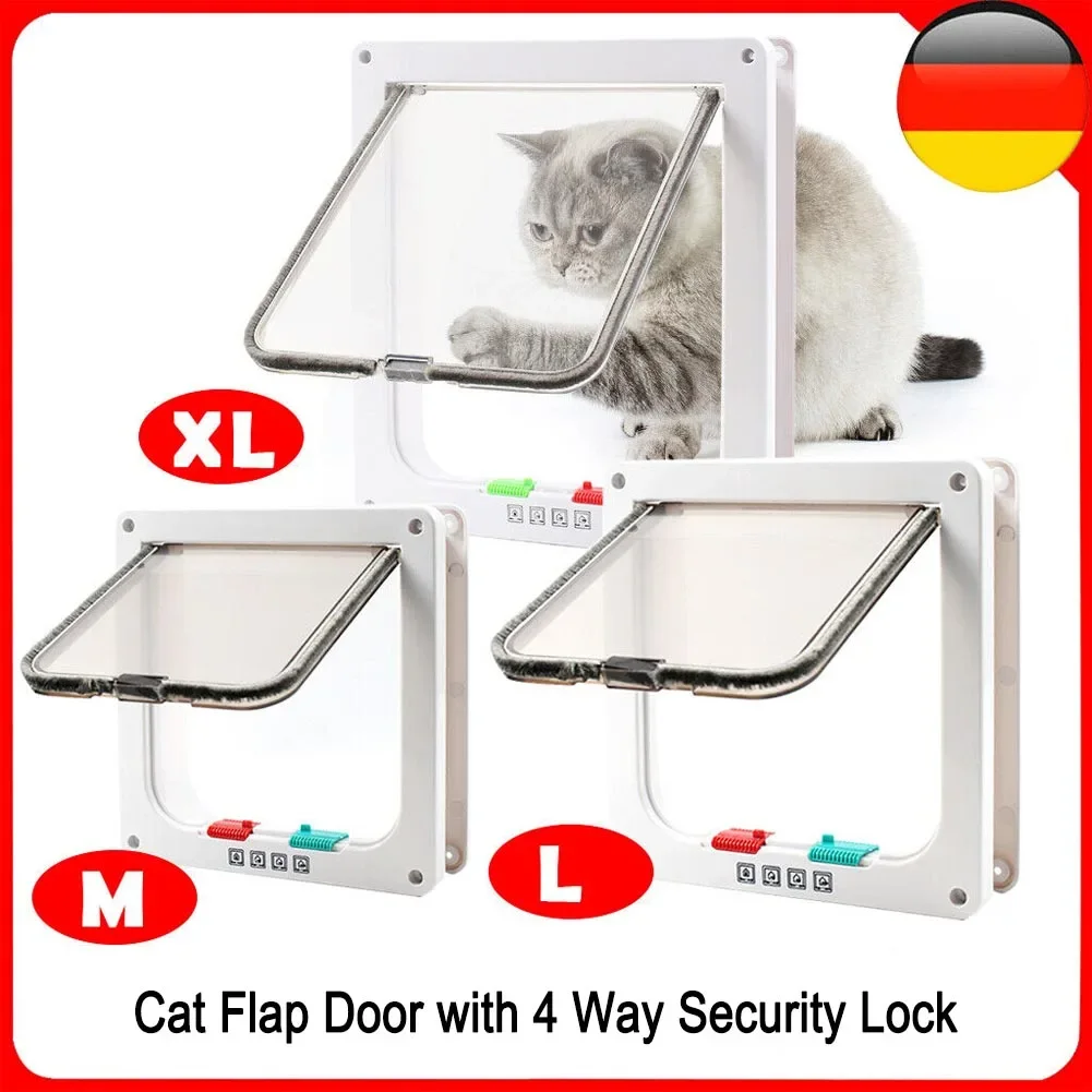 Large Cat Door Interior Door Pet Door for Cat Exterior Door with 4 Way Security Lock Suitable for 1005007121299538