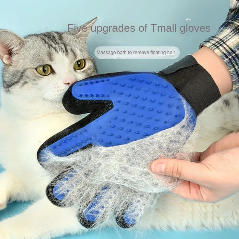 Silicone Pet Grooming Gloves Cats Hair Brush and Comb Gloves to Bathe Dogs Cleaning Hair Removal 1005007121772895