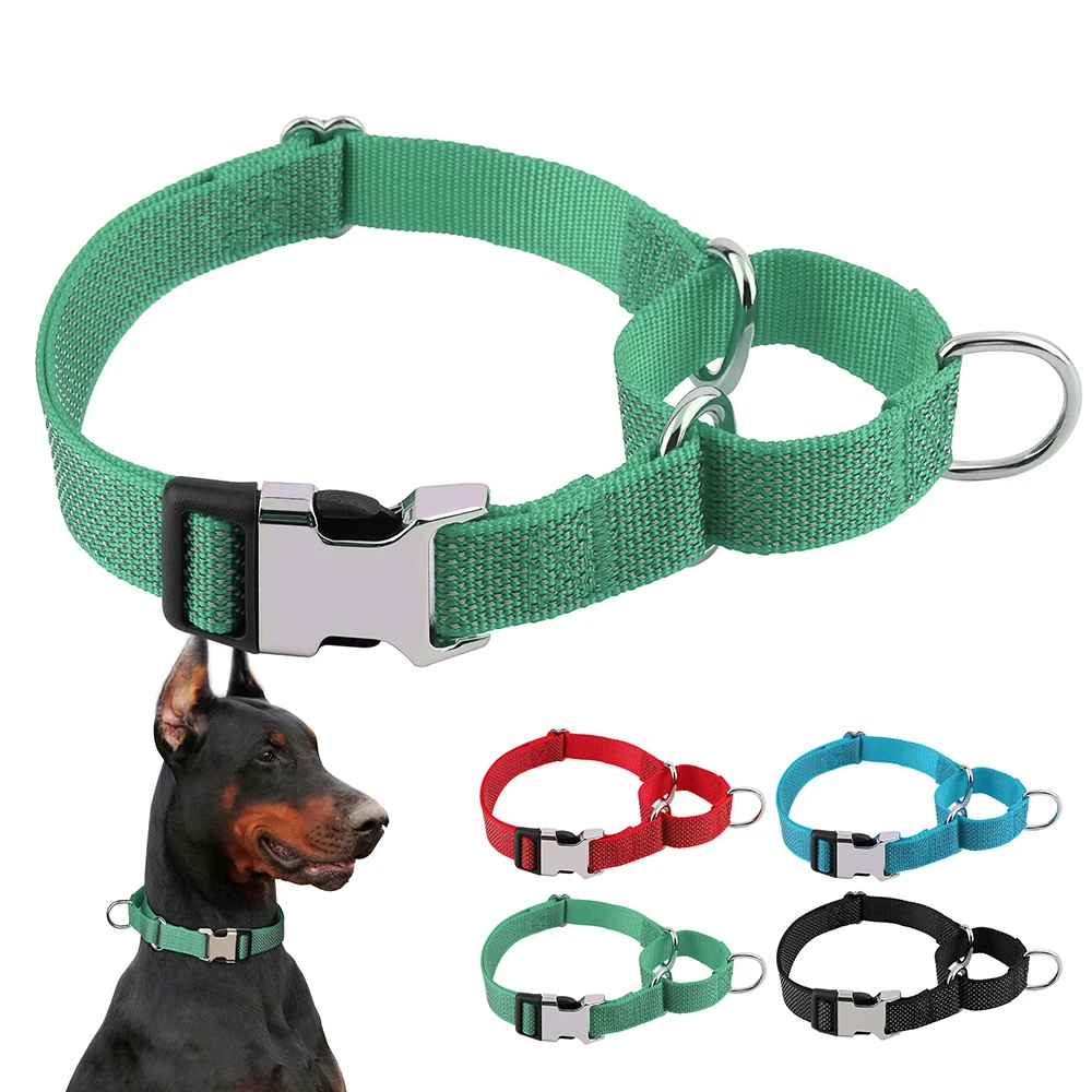 Reflective Nylon Dog Collar With Handle Adjustable Dog Collars Pet Training Walking Necklace for 1005007123468945