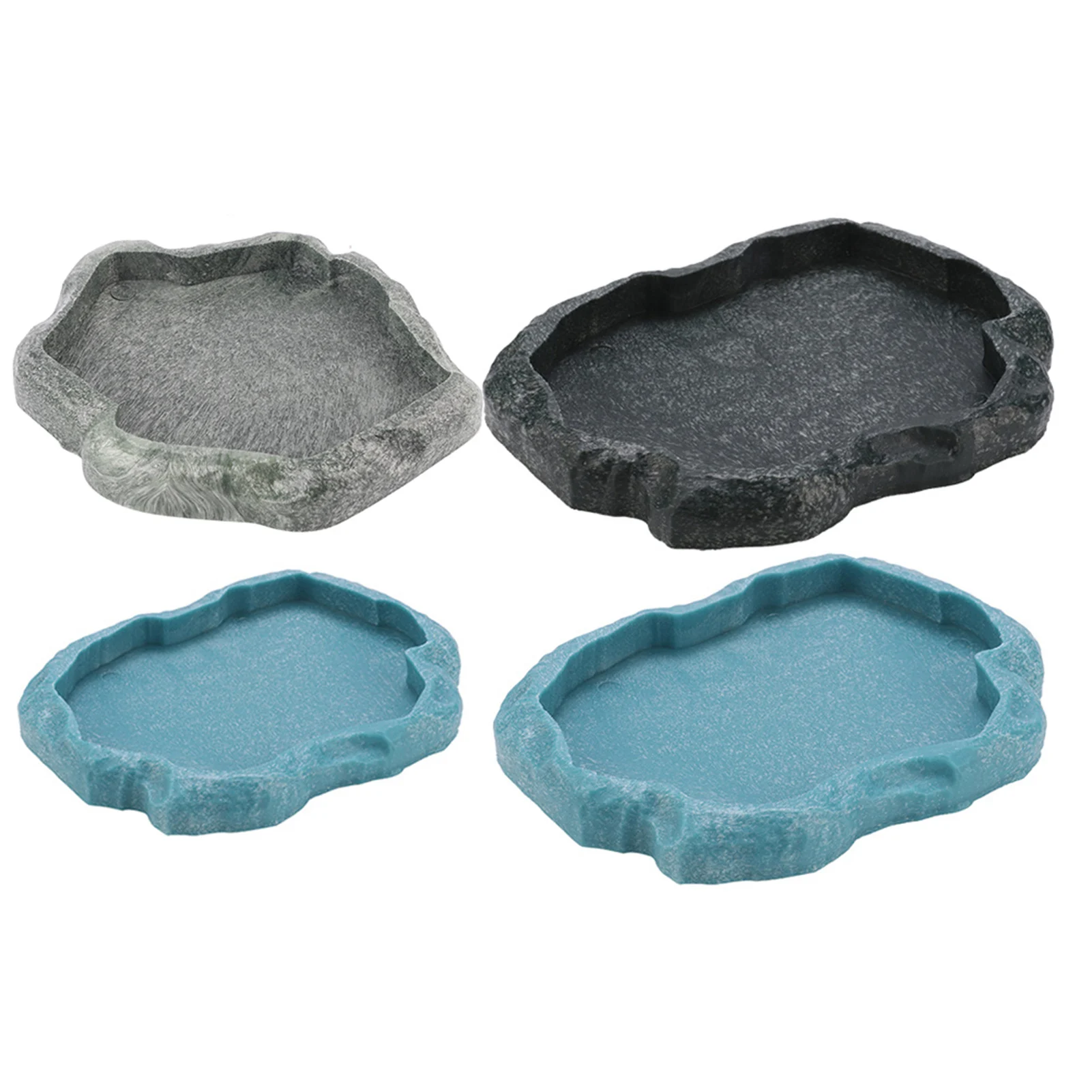 Reptile Feeder ABS Resin Reptile Rock Food and Water Dish Feeder Bowl for Tortoise Lizard 1005007130116728