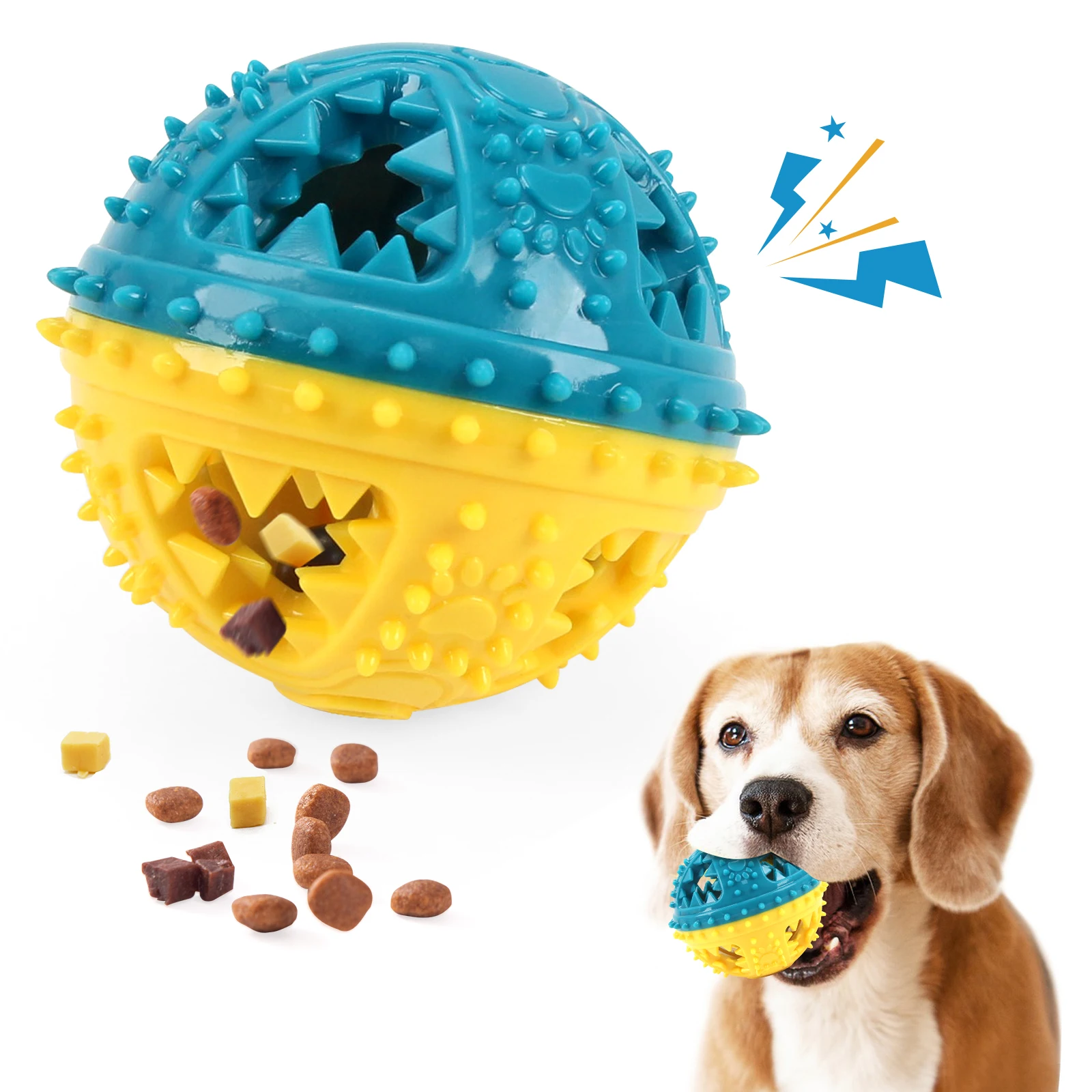 Dog Chew Toys Grinding Teeth Sound Ball Toys Leaking Food Balls Anti Bite Interactive Training 1005007135593755