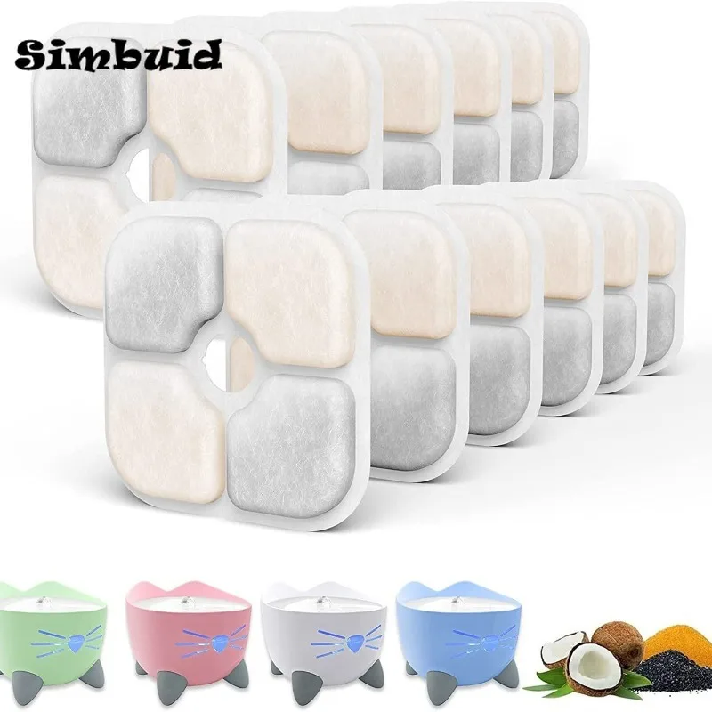 6/12pcs Replacement Activated Carbon Filter For Cat Water Drinking Fountain Replaced Filters for 1005007136606839