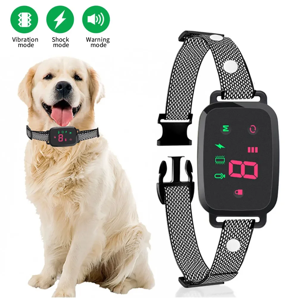 Smart Automatic Anti Barking Dog Collar HD Digital Display IP67 Waterproof Collar For Dog 1005007143958676