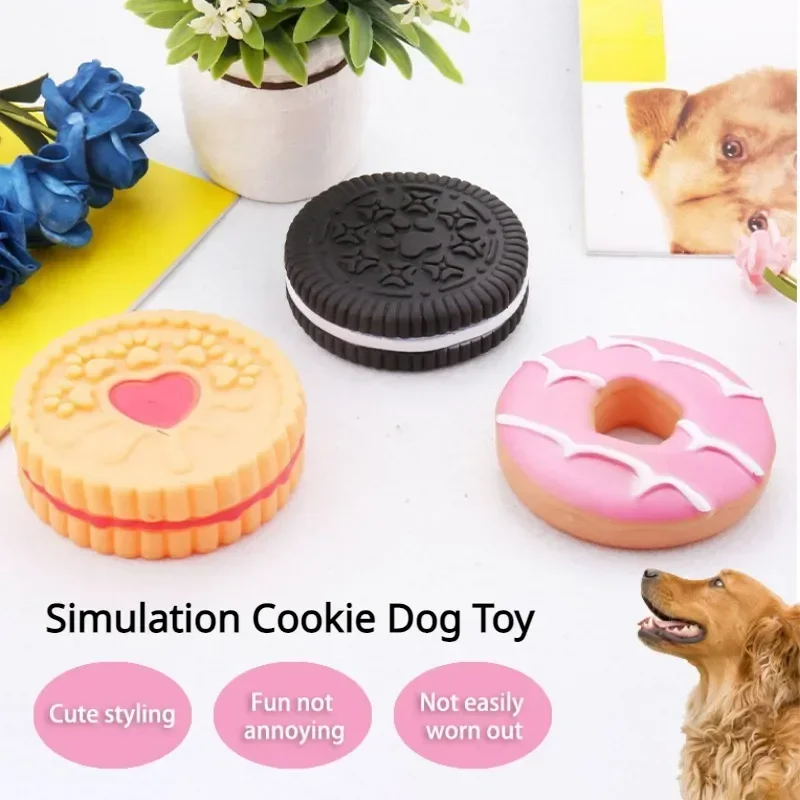 Dog Chewing Toy Simulation Biscuit Cake Anti Bite Latex Plaything Grinding Teeth Cleaning 1005007146247083