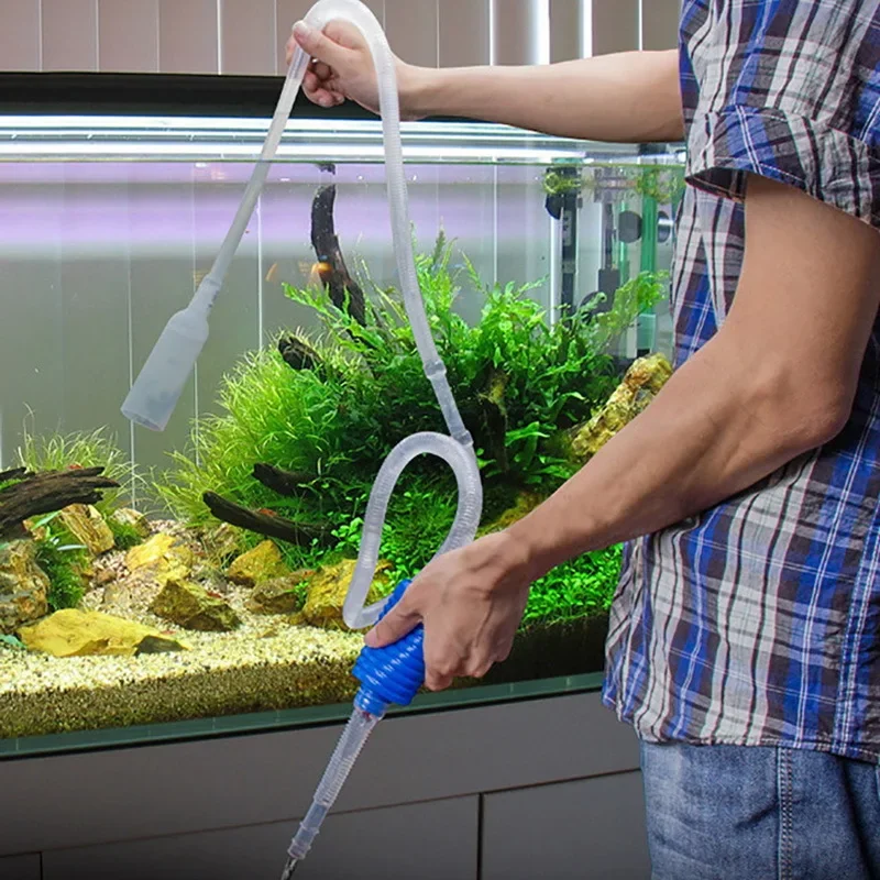 Aquarium Siphon Fish Tank Syphon Vacuum Cleaner Pump Semi-automatic Water Change Changer Gravel 1005007161653175