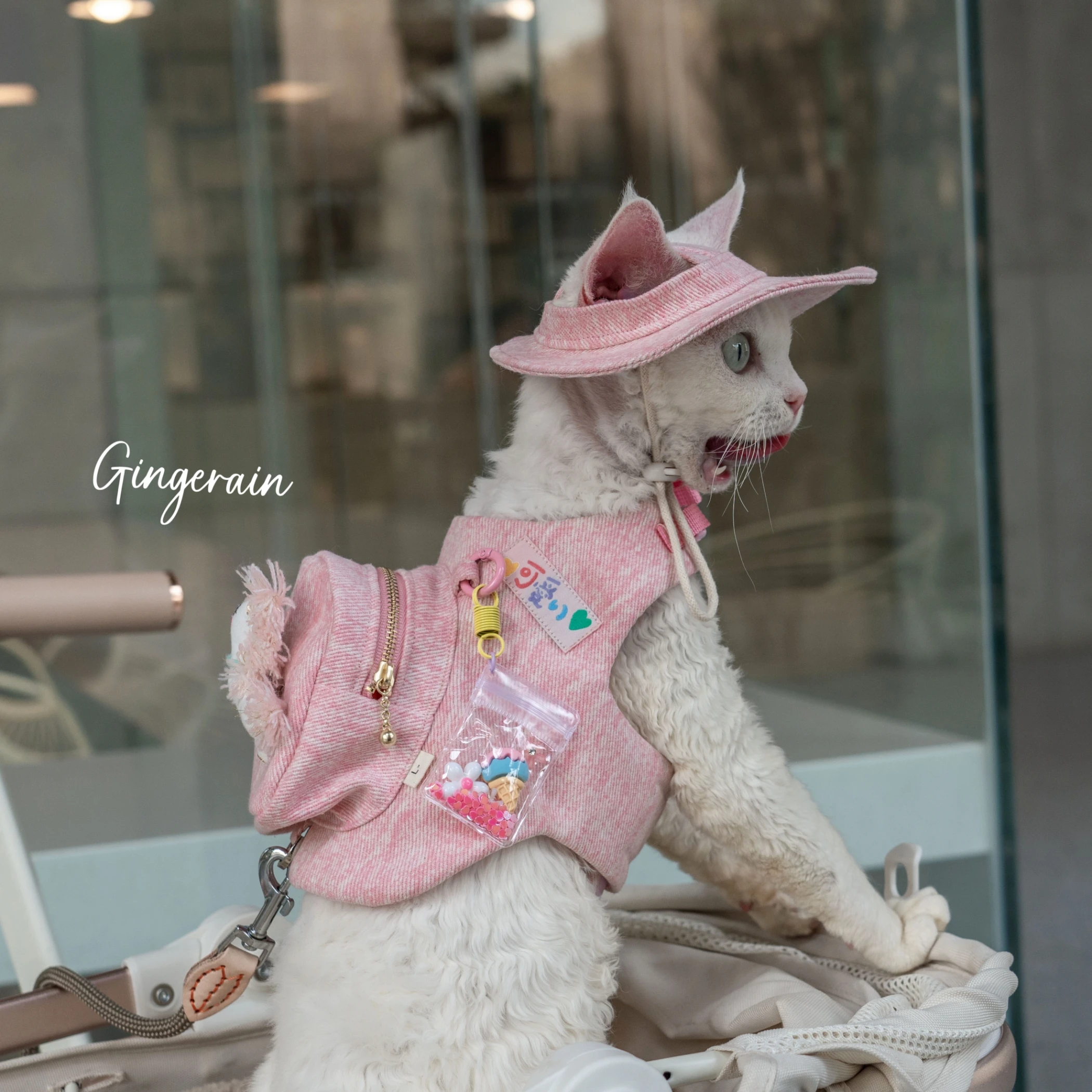 Handmade Luxury Travel Cat Carrier Snack Bag Pink Cute Pet Self Backpack Harness Vest for Cats 1005007163947066