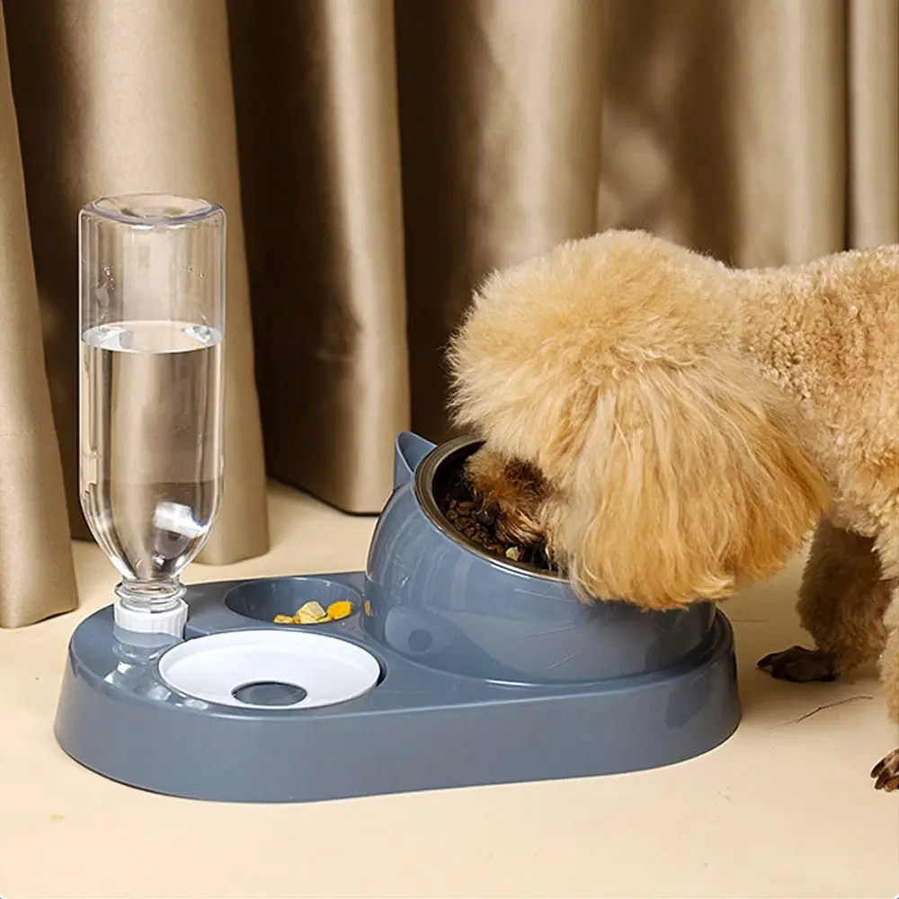 New 2-In-1 Cat Bowl Water Dispenser Automatic Water Storage Pet Dog Cat Food Bowl Food Container 1005007168093283