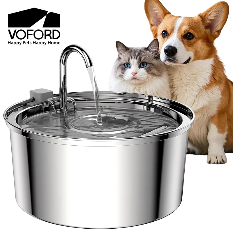 Automatic Cat Water Fountain Stainless Steel Pet Fountain Dog Water Dispenser With USB Electric 1005007171355335
