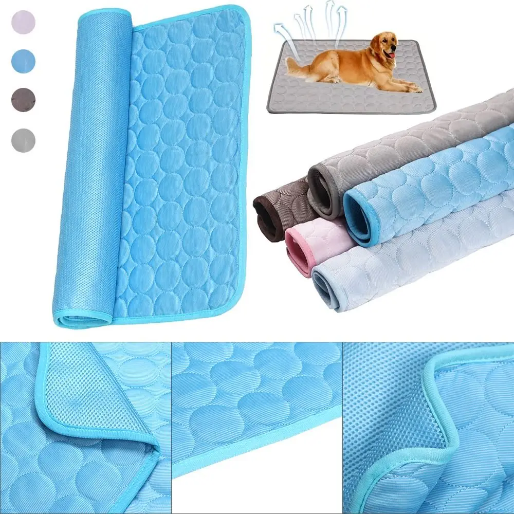 Pet Cooling Mat Dog Cat Sleeping Pad Cool Ice Silk Moisture-proof Mattress Cushion Summer Small 1005007175015321