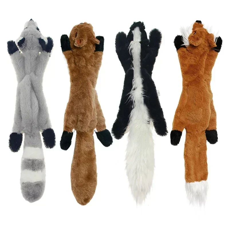 Cute Plush Toys Squeak Pet Wolf Rabbit Animal Plush Toys Dog Chew Squeaky Whistling Involved 1005007175123731