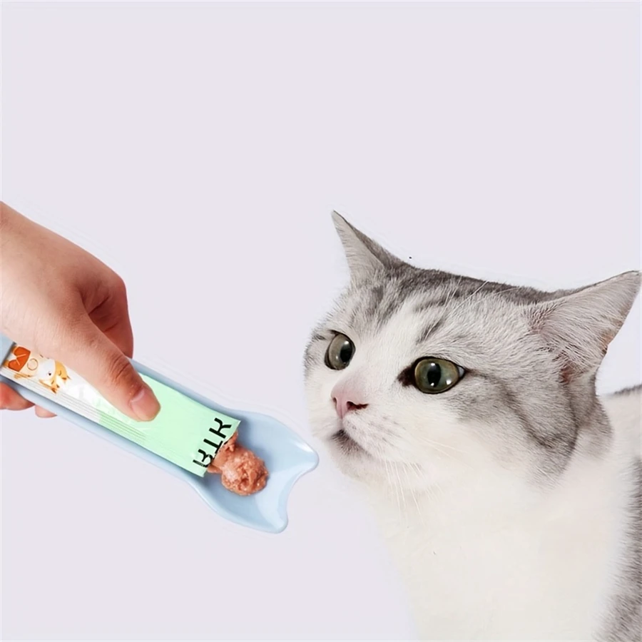 Pet Supplies Cat Strip Squeeze Spoon Cat Strip Feeder for Lickable Wet Cat Treats Pet Liquid Snack 1005007176739955