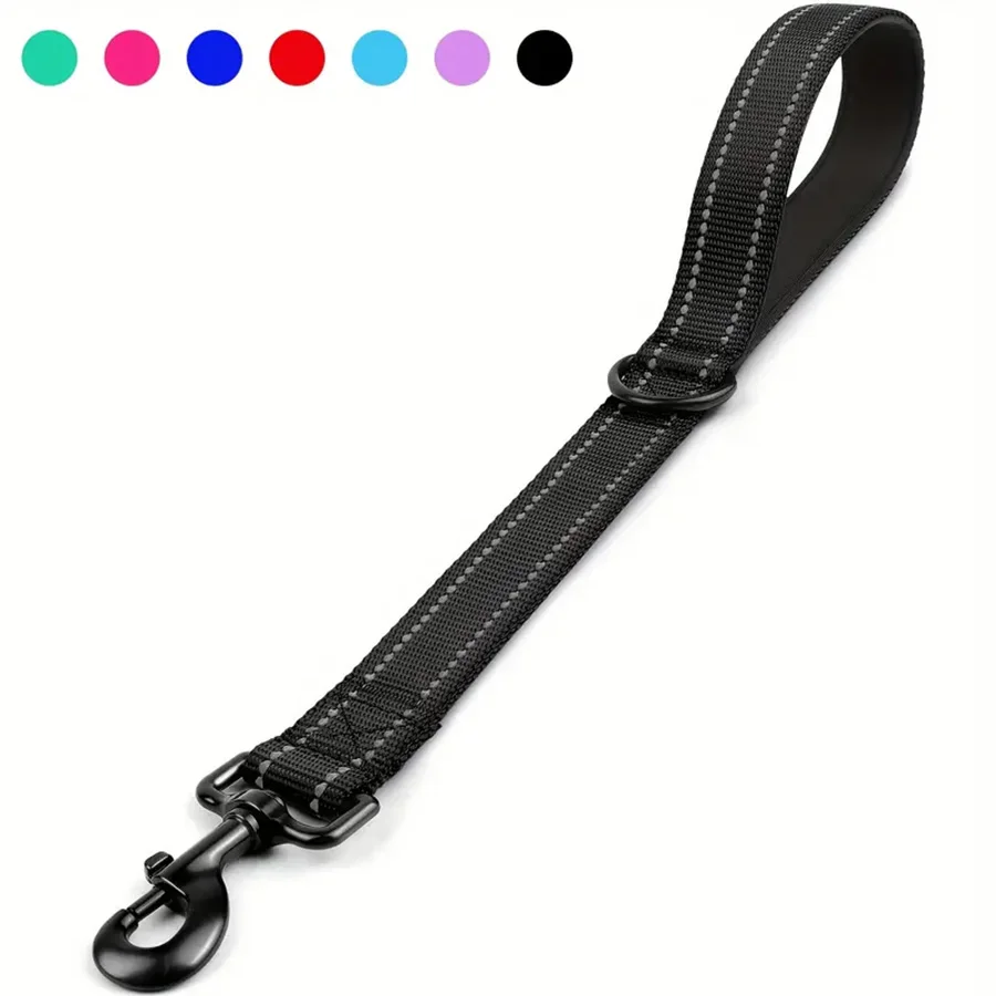 Short Dog Leash, Traffic Padded Handle, Heavy Duty Short Nylon Dog Lead For Training Control 1005007180290537