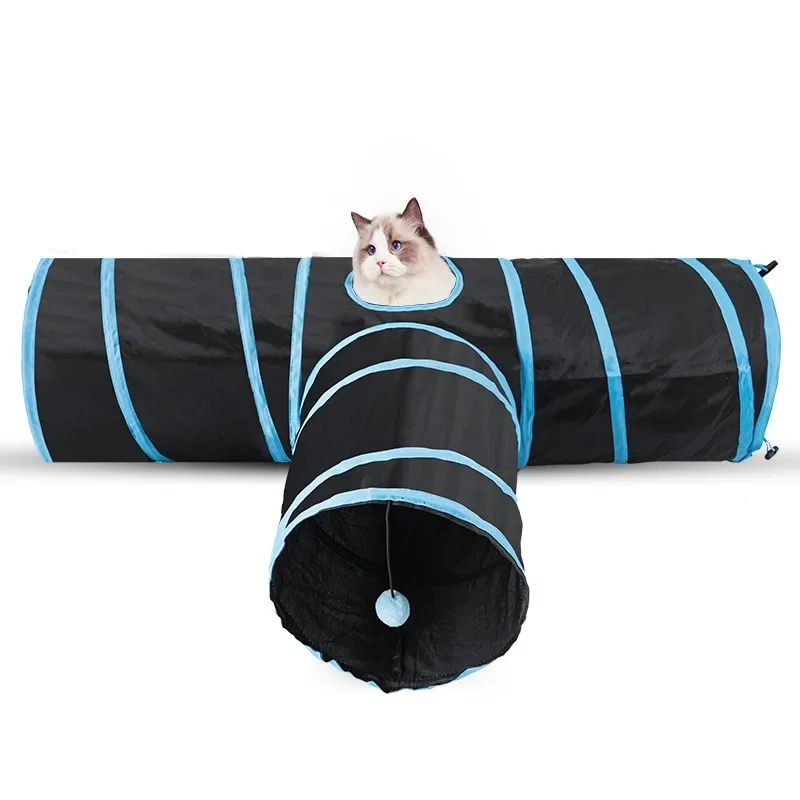 Wear-Resistant Cat Play Tunnel Foldable Pet Animal Tunnels with Crinkle Playing Toy for Cats Guinea 1005007180720653