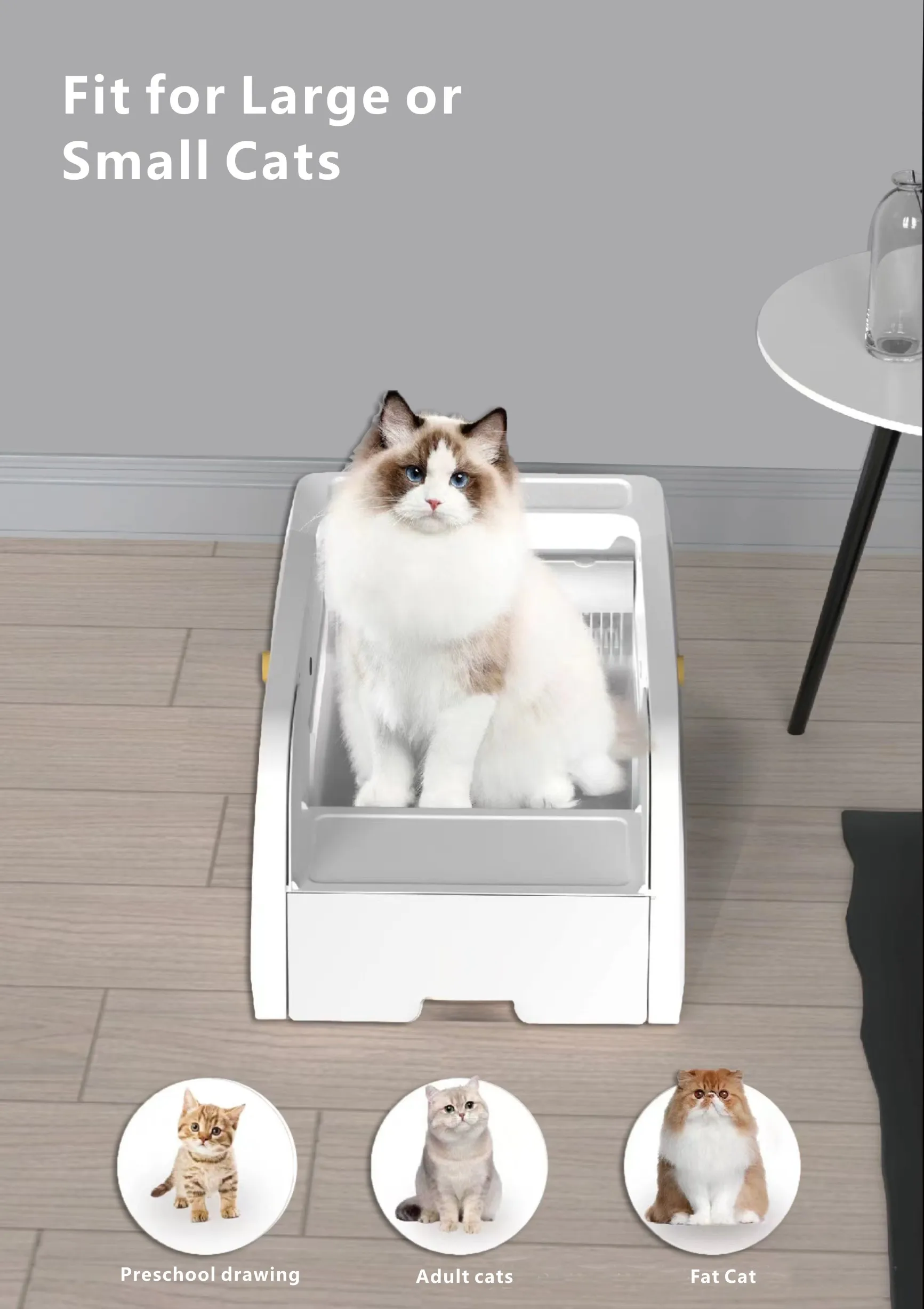 Automatic Smart Cat Litter Box Electric Self Cleaning Semi Closed Pet Kitty Potty Toilet Litter 1005007183138809