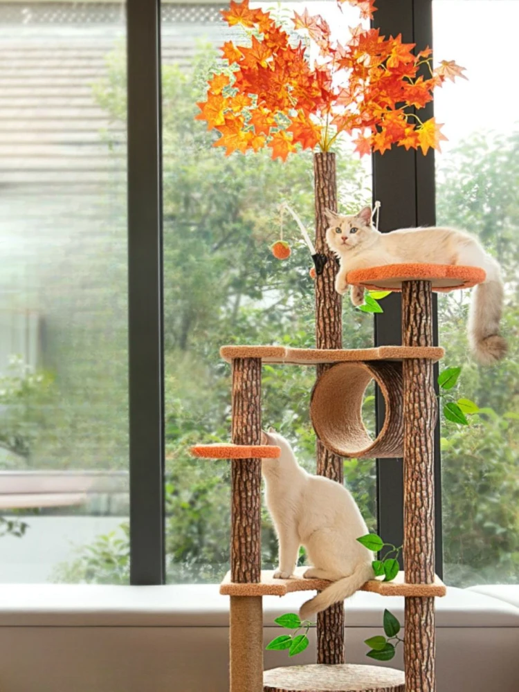 Cat Climbing Frame Large Cat Nest Tree House Scratching Accessories Sisal Rattan Woven Educational 1005007184298069