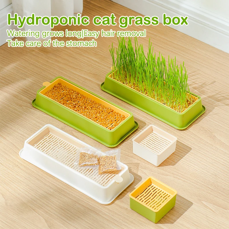 Pet Cat Grass Sprout Dish Growing Pot Hydroponic Plant Cat Snacks Germination Digestion Starter 1005007196140869