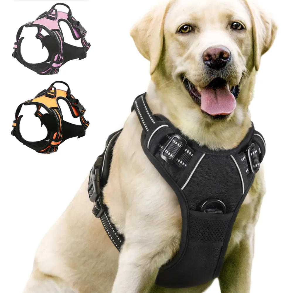 Dog Harness No-Pull Service Vest with Reflective Adjustable Soft Padded Comfortable for Outdoor 1005007196971263