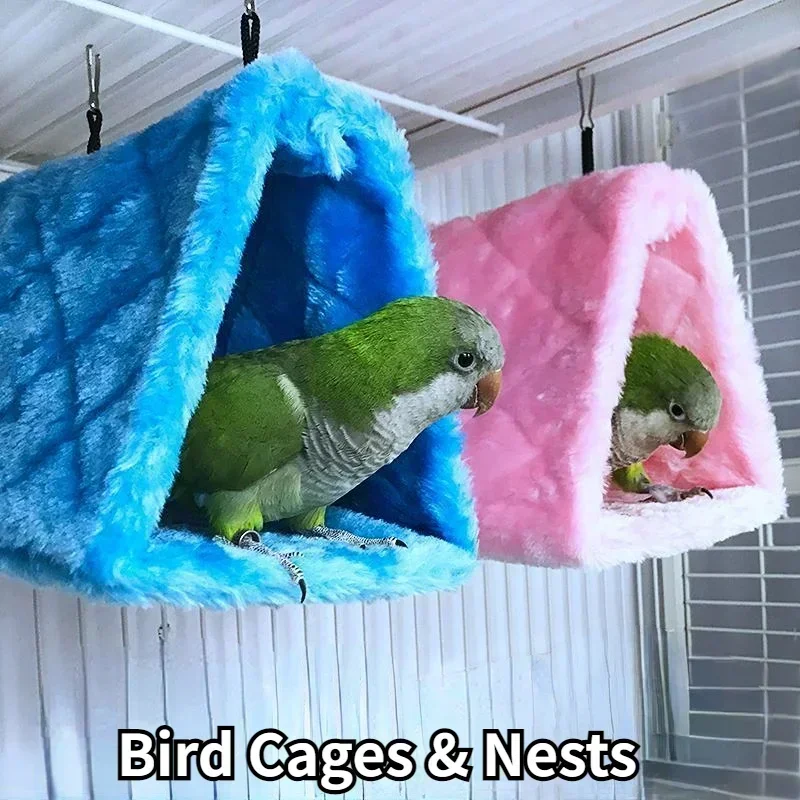 Pet Bird Parrot Cages Warm Hammock Hut Tent Fashion Bed Hanging Cave for Sleeping and Hatching Cage 1005007204704269