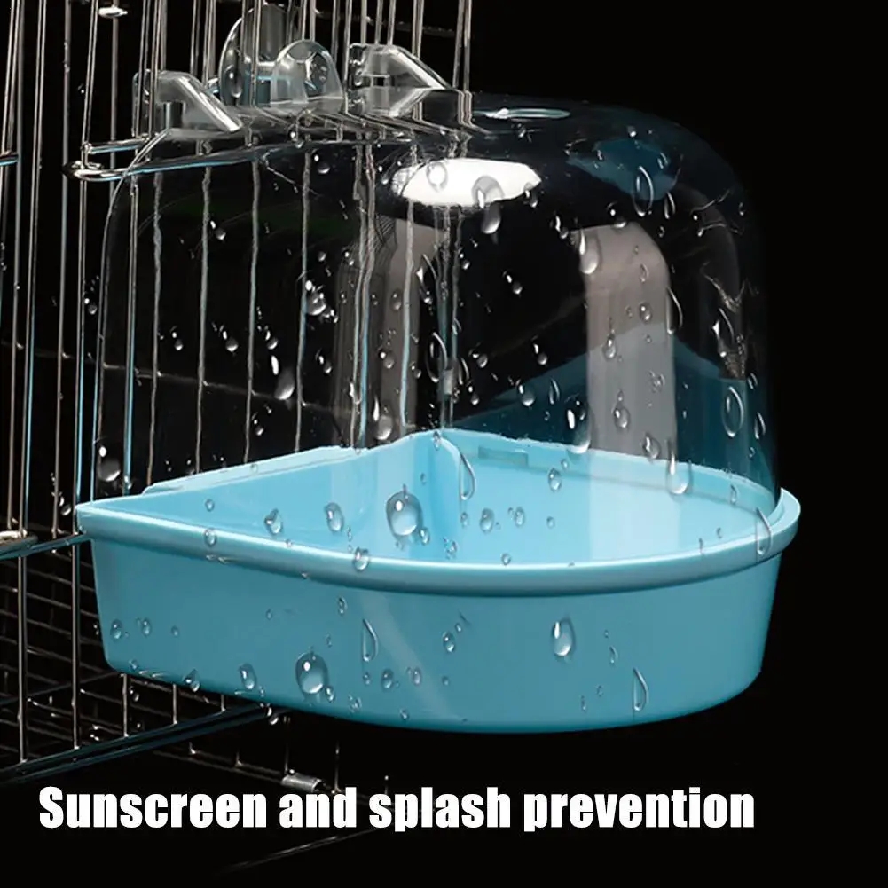 Clear Bird Bath for Cage Parakeet Bird Cage Parrots Bathtub Bath Shower Box Cage for Little Bird 1005007212241901
