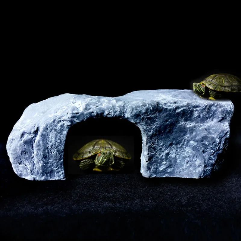 Creative Reptile Terrarium Turtle Accessories Basking Platform Rest Cave Resin Climb Toy Aquarium 1005007216302819
