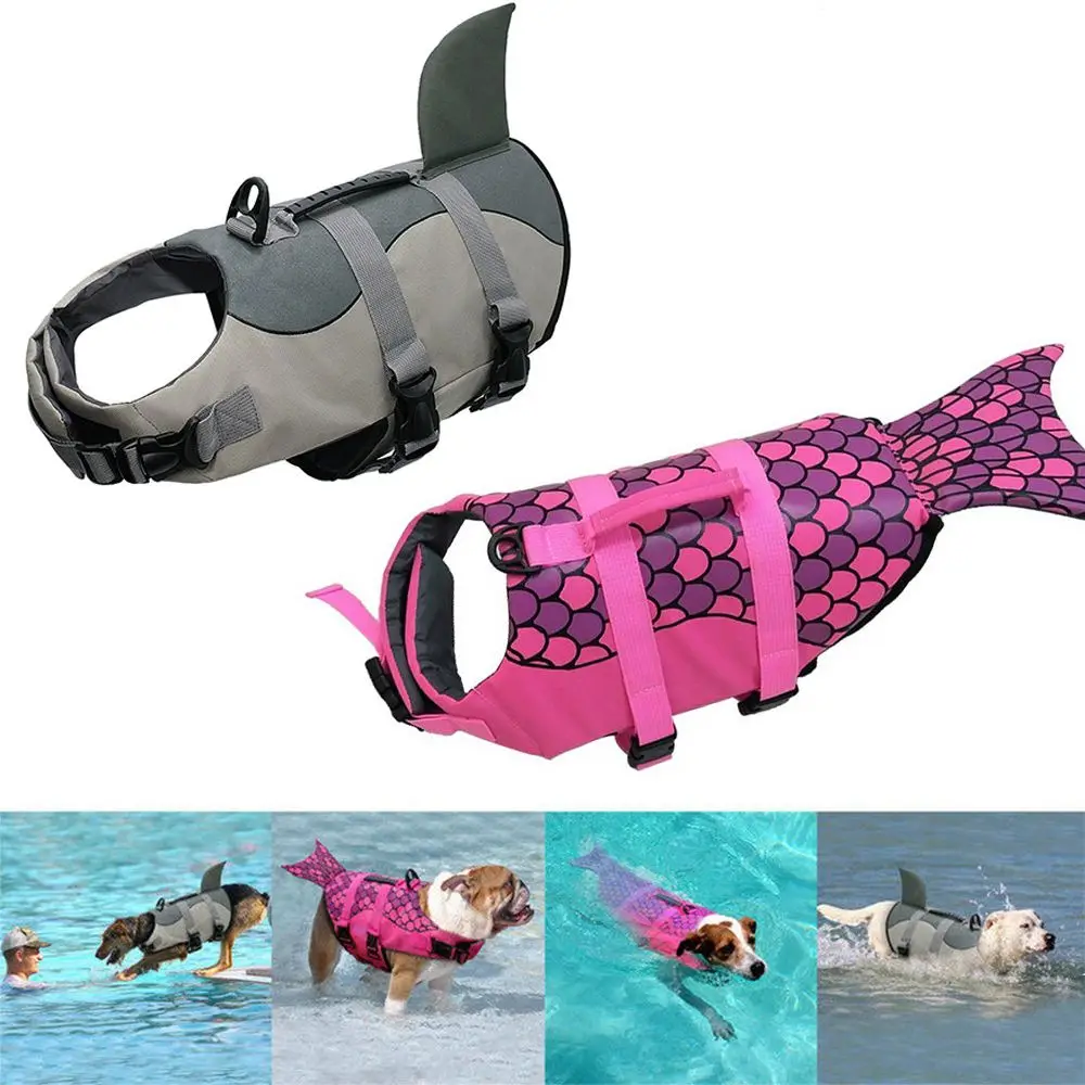 Pet Dog Life Jacket Vest Clothes Life Vest Collar Harness Pet Dog Swimming Summer Swimwear Mermaid 1005007217998409
