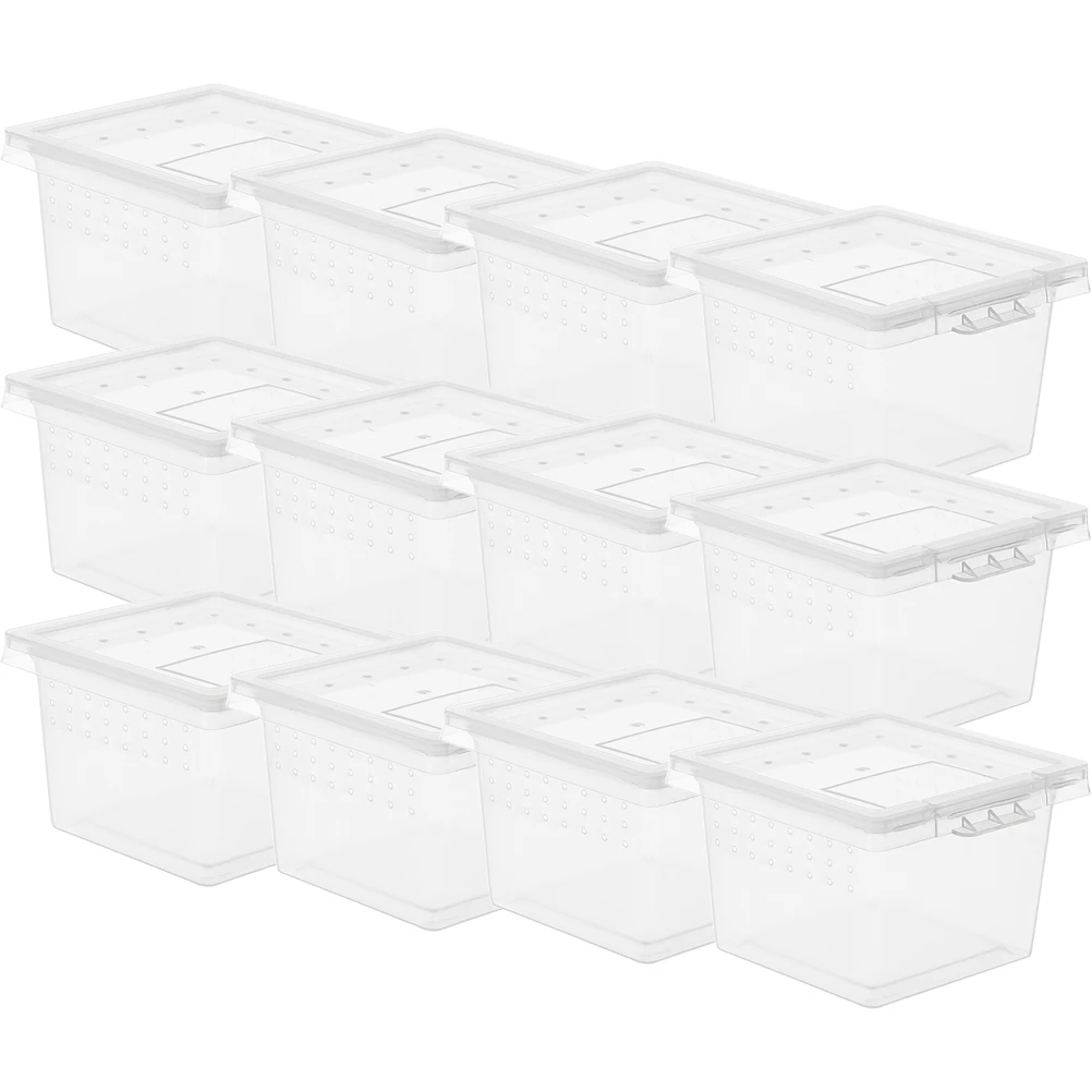 20 Pcs Reptile Enclosure Tank Clear Box Small Cage Plastic Container Feeding Snake Lizard Terrarium 1005007231133279