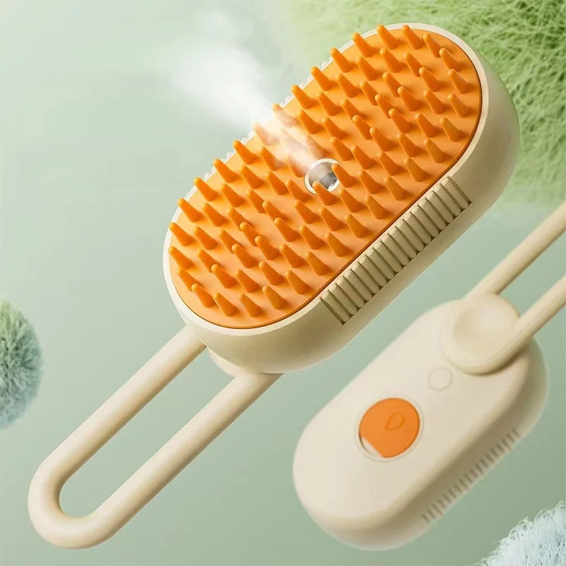 Dog Hair Brush Cat Electric Pet Cleaning Brush Steam Spray Brush Massage Hair (3 In-1) 1005007243667393