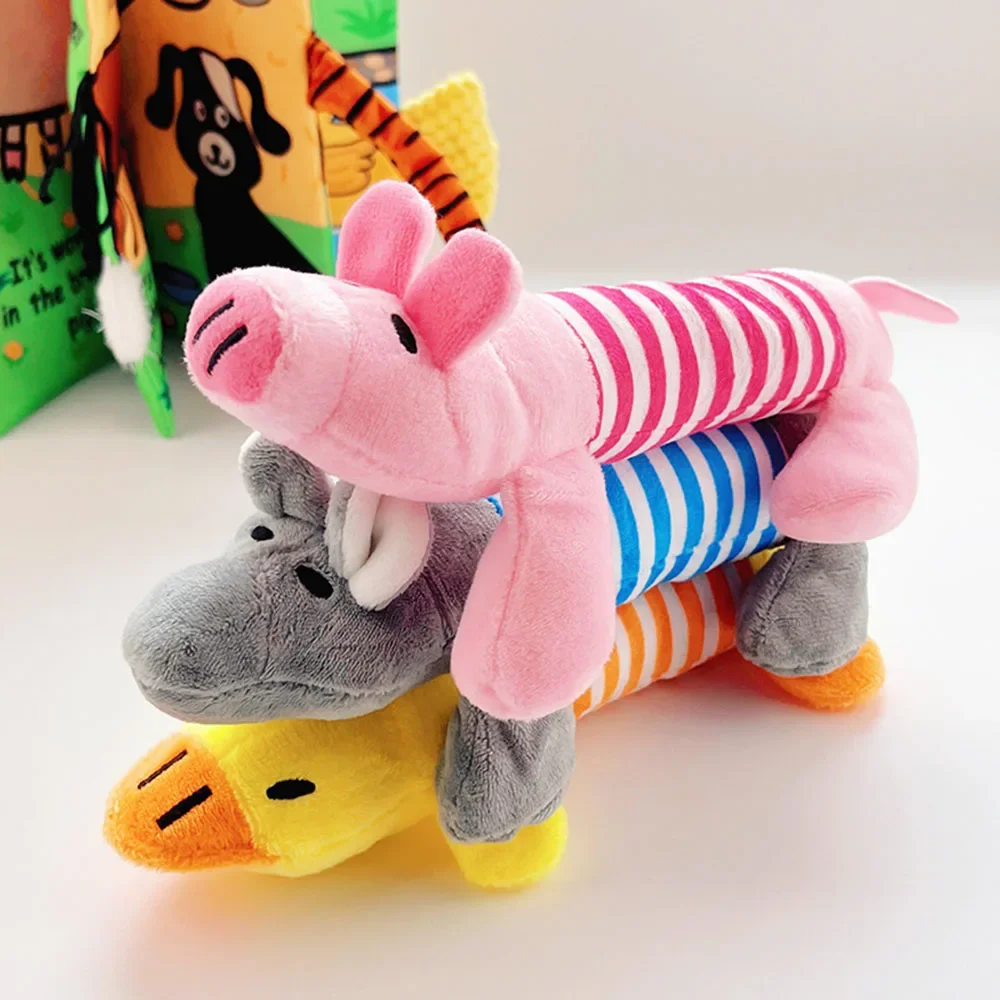 Squeaky Pet Toys for Small and Medium Dogs Plush Puppy Chew Toys Animals Shape Dog Durable Chew 1005007262390379