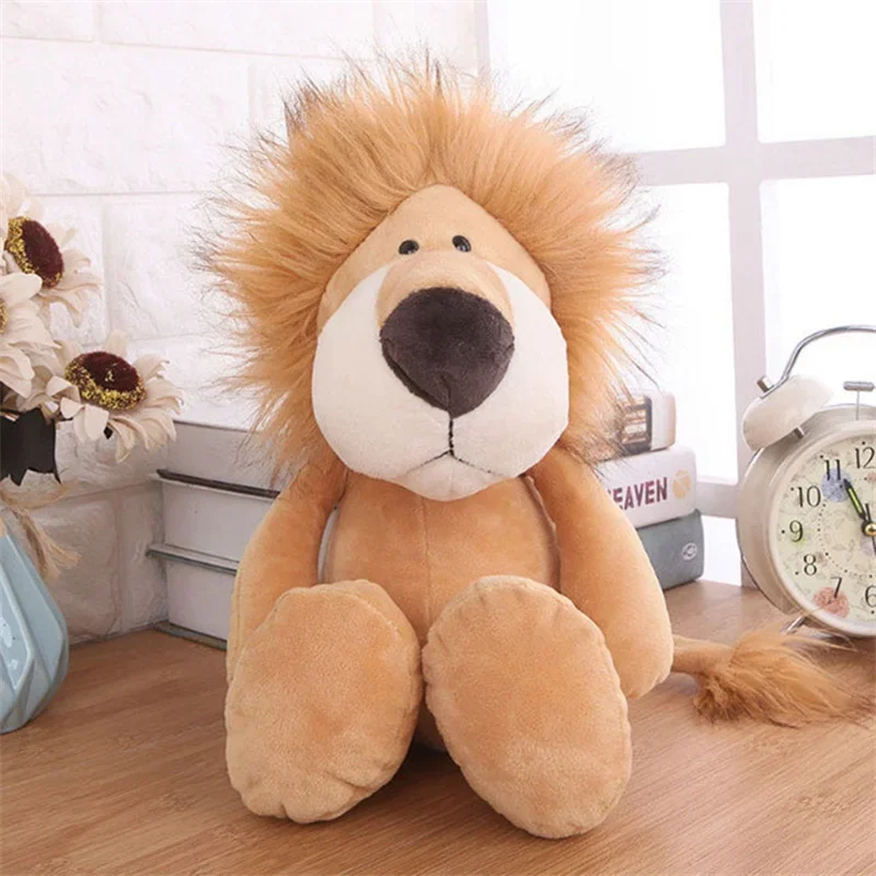 Stuffed Plush Animals Toys Soft Dolls Jungle Lion Elephant Tiger Dog Fox Monkey Deer Children Gift 1005007264504924