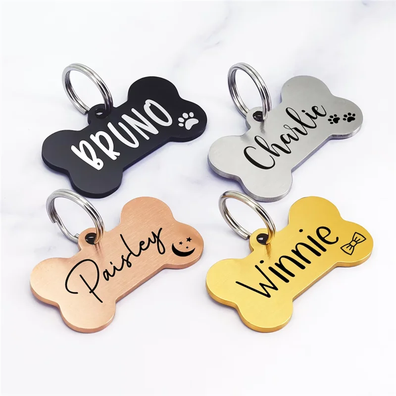 Pet ID Tags Personalized for Dogs Plate Tag Medal with Engraving Name Customizable Kitten Puppy 1005007264515918
