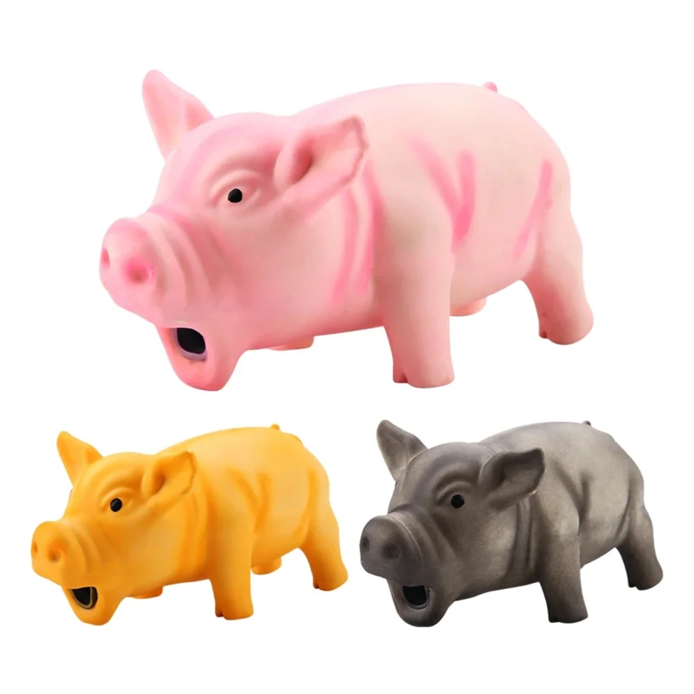 Cute Dog Chew Toys Rubber Sound Pig Squeak Latex Pet Toys for Dog Squeaker Chew Training Puppy 1005007265588053
