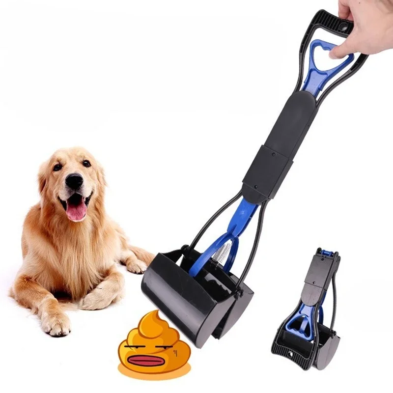 Dog Pooper Scooper Pet Long Handle Jaw Poop Scoop Picker Excrement Collector Clean Tools Outdoor 1005007267393188
