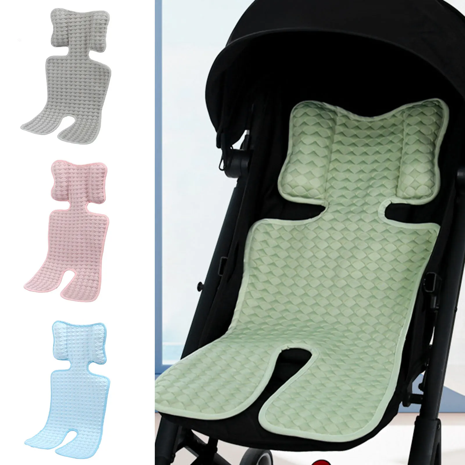 Infant Stroller Cooling Pad Baby Pushchair Cushion Summer Breathable Cool Liner Mat Reusable 1005007268649778