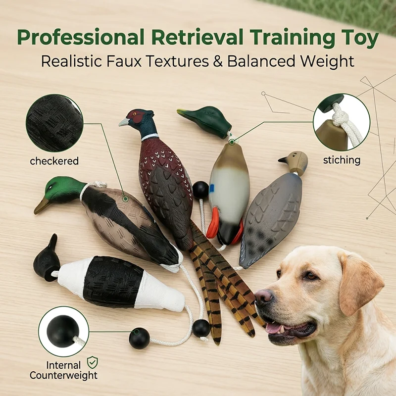 Pet Dog Training Fake Duck Bird Dummy Teaches Waterfowl Game Retrieval Duck Bite Chewing Toys 1005007268958824