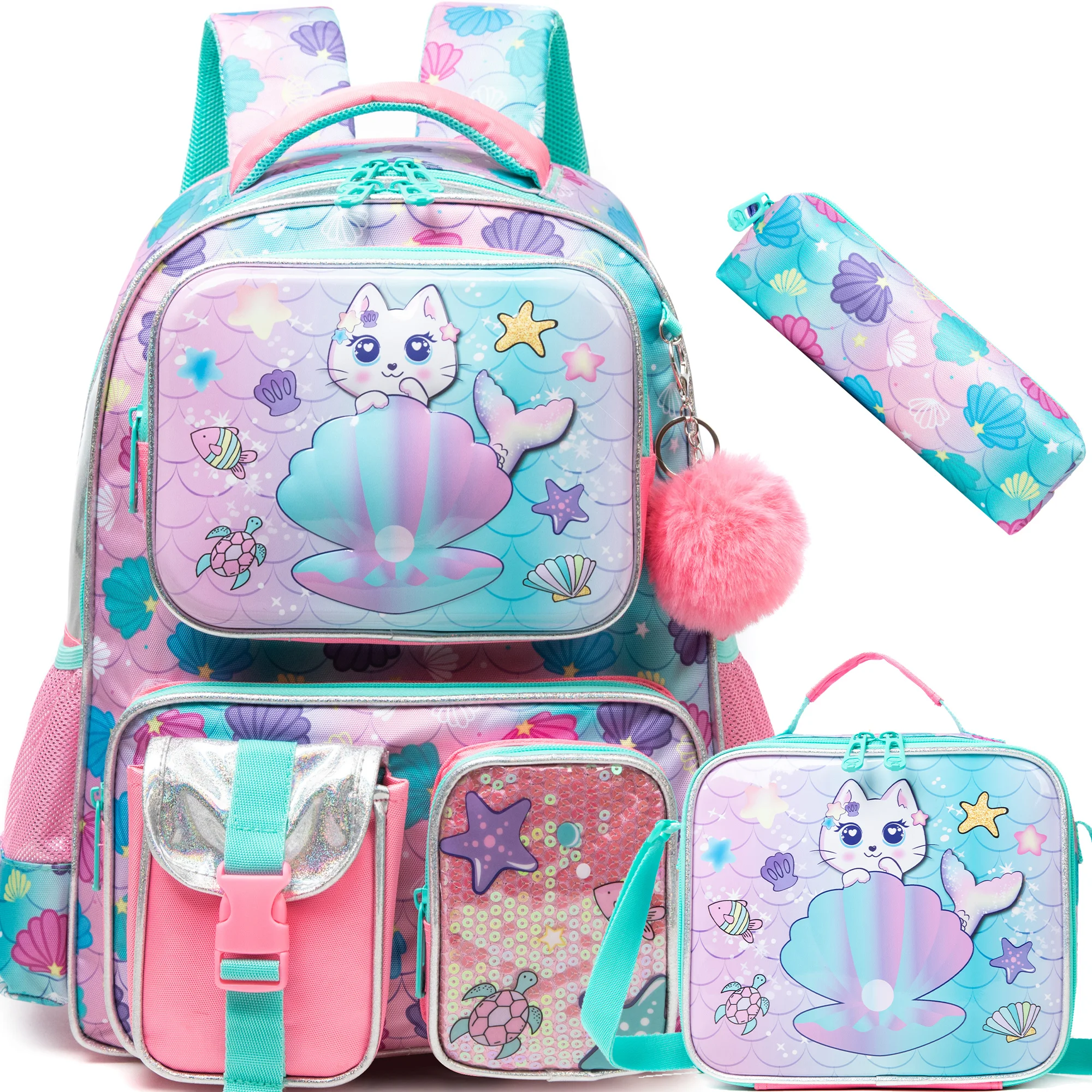 Cute Cat Backpack for Girls Backpacks for Elementary Preschool Students Kids School Cute Backpack 1005007271405399