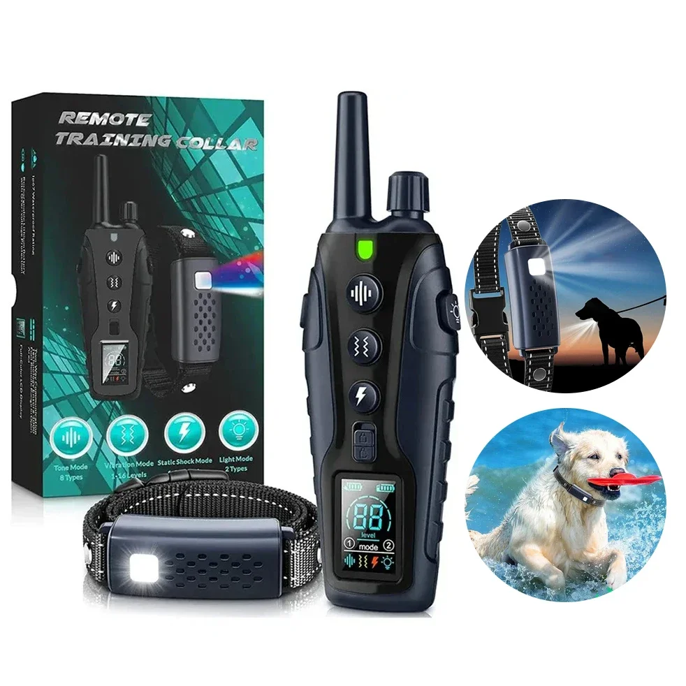 1000m Smart Dog Training Collar with Remote Electric Shocker Suitable for Preventing Dog Barking 1005007271862529