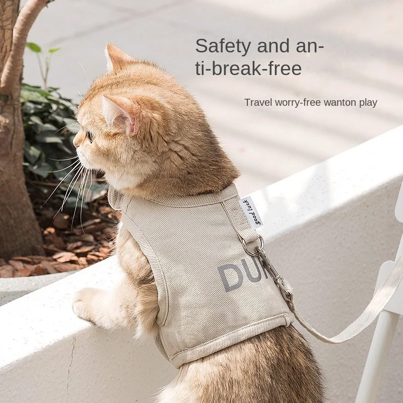 Cat Traction Rope Anti-breakaway Cat Harness Four-season Breathable Pet Harness Cat Leash Dog Leash 1005007274424371