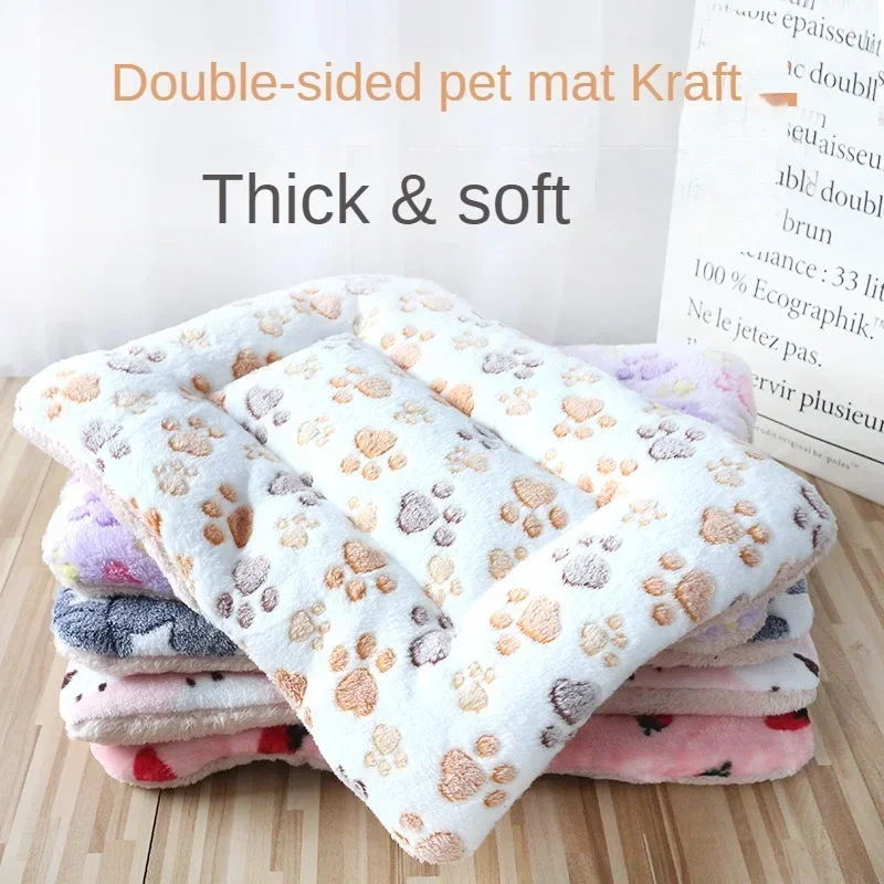 Double-sided Pet Mat Mats Short Plush Pet Sleeping Bed for Cats Small Dogs Cute Pet Pad Blanket 1005007274444836