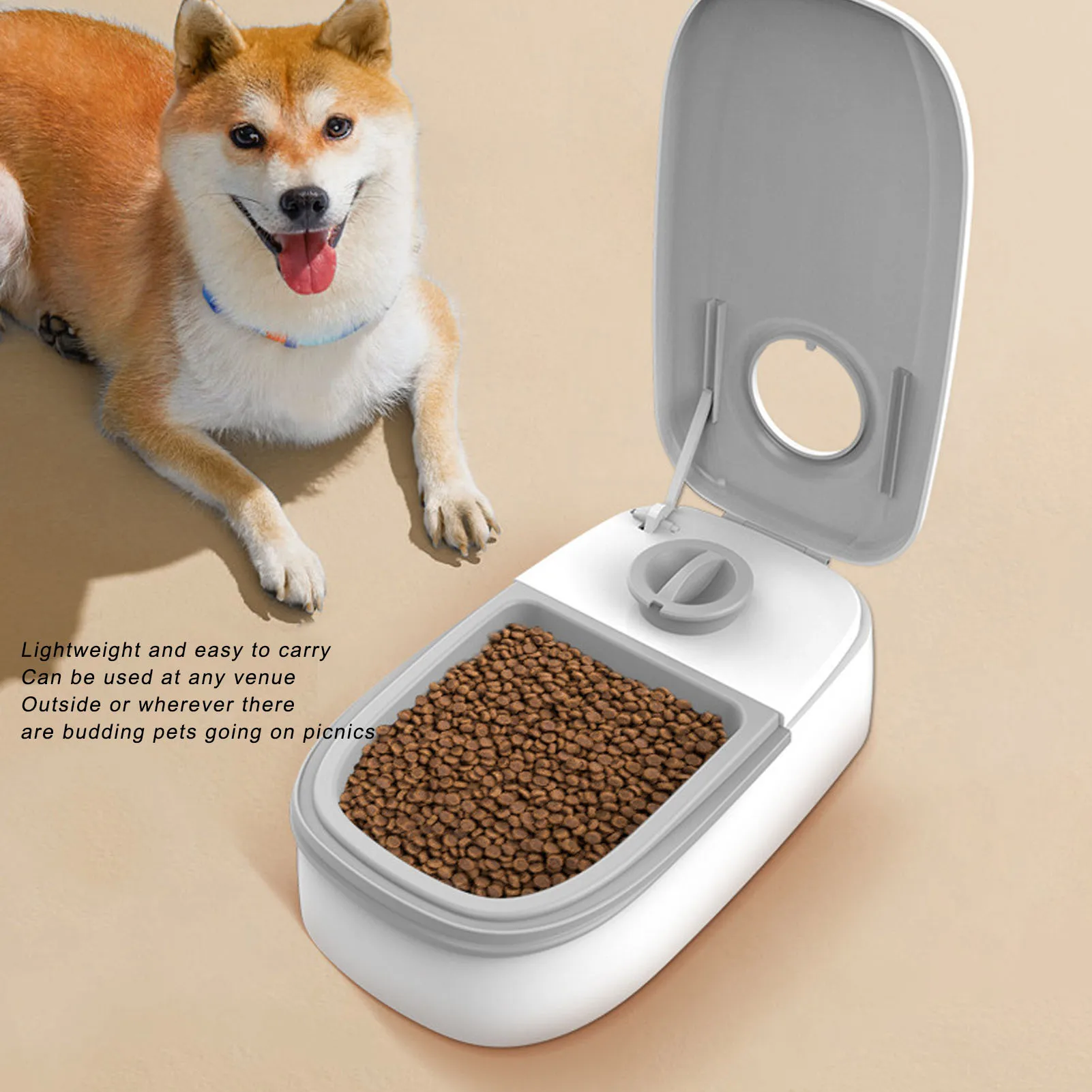 Pet dogs cats automatic feeder dry and wet food double meal separation regular quantitative meals 1005007275274620