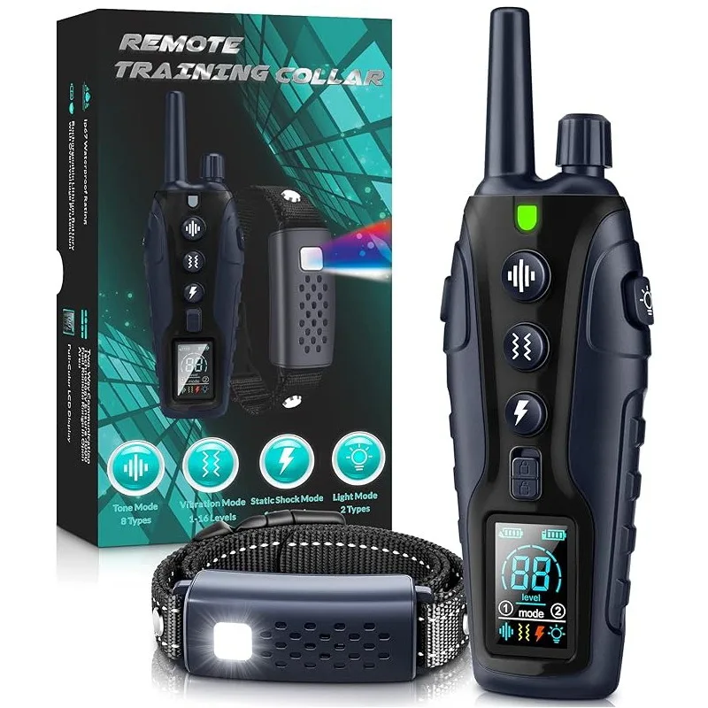 Electric Dog Training Super Long Remote Control Waterproof Bark Collar Rechargeable Battery 1005007277863557