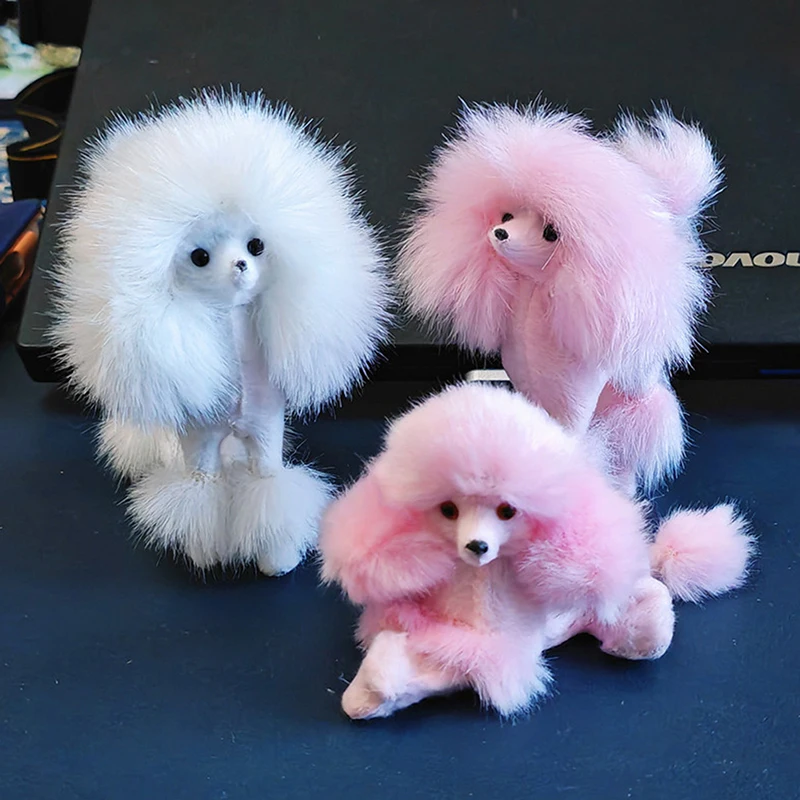 Pink Poodle Figure Simulation Dog Plush Toys Gift Crafts Home Decoration Living Room Decoration 1005007279163502